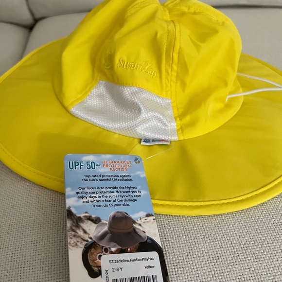 Kids Sun Protection Yellow Hat-2-8Y - Picture 1 of 1